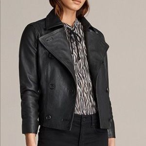 NWOT AllSaints Deebee Leather Blazer